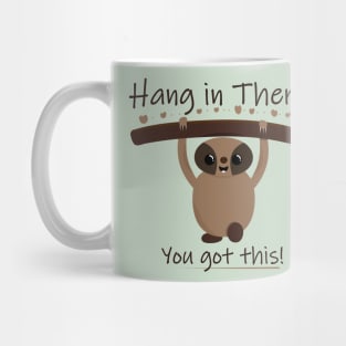 Hang in There! - Sloth Hanging from Branch Mug